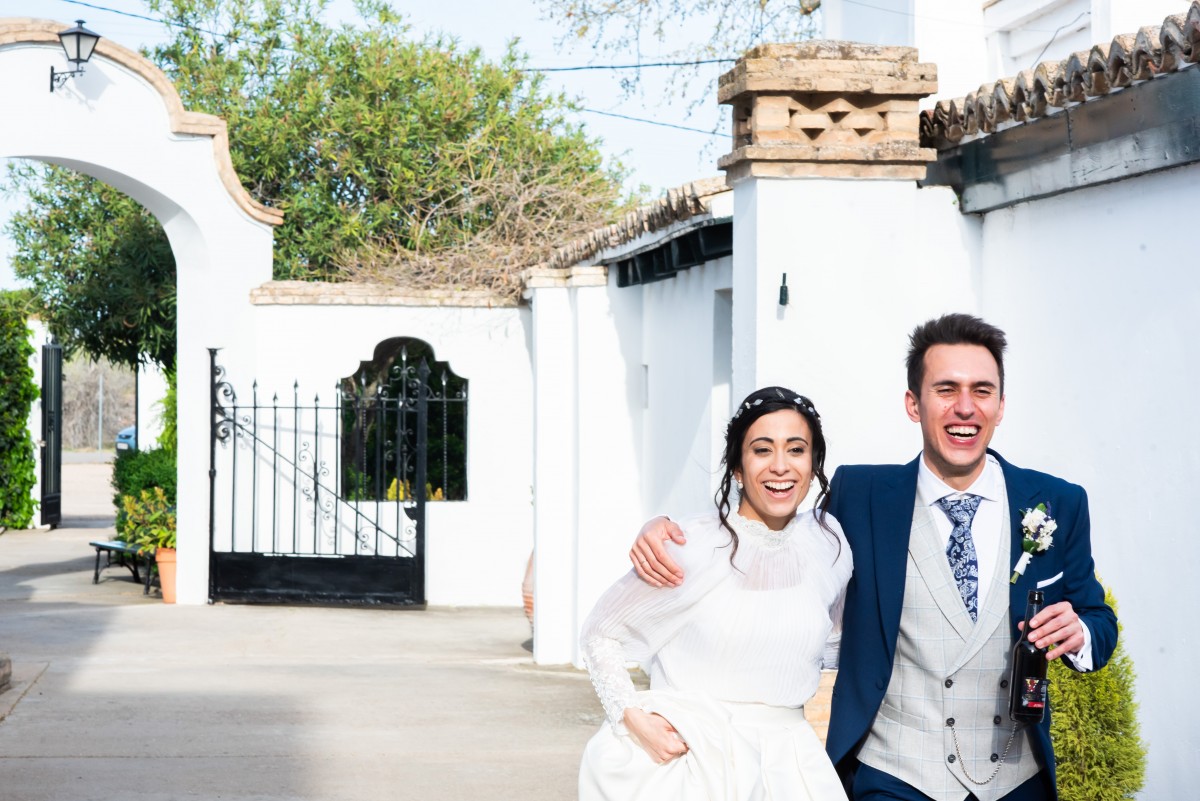 Inés y Álvaro en la finca Torre Mirahuerta